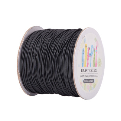 1 mm Elastische Kordel Nylonfaden Dehnbar Armbandschnur schwarz 109 Yards/Rolle