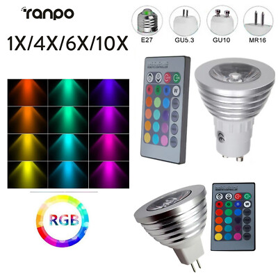 LED Strahler mit Fernbedienung Downlight Beleuchtung Gu5 3 GU10 MR16 220 V RGB 3