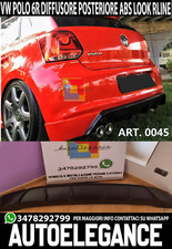 Unterer Stoßfänger Hinten VW Polo 6R Diffusor ABS Look RLine Doppelauspuff BLA