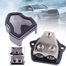 3-Way Power Ground Distribution Block 0 Gauge in 3 Ga Out 3x150A ANL Fuse Holder