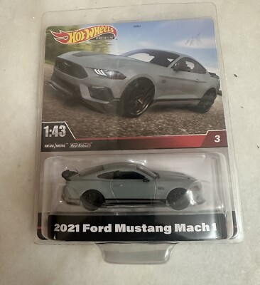 New Hot Wheels Premium 1:43 Scale 2021 Ford Mustang Mach 1 Real Riders Metal