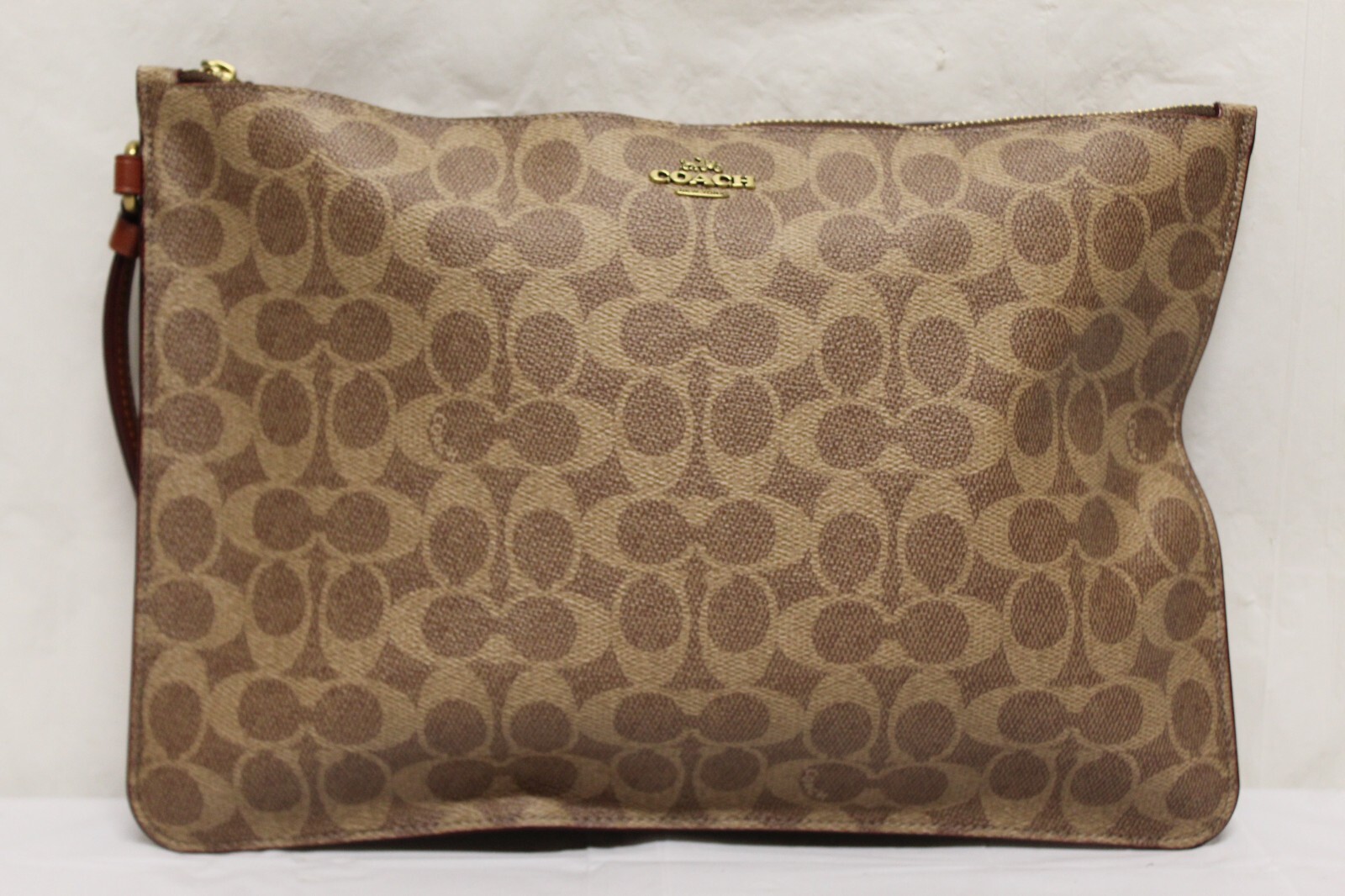 Coach Baby Messenger Bag Signature Canvas Brass/Tan/R… Gem