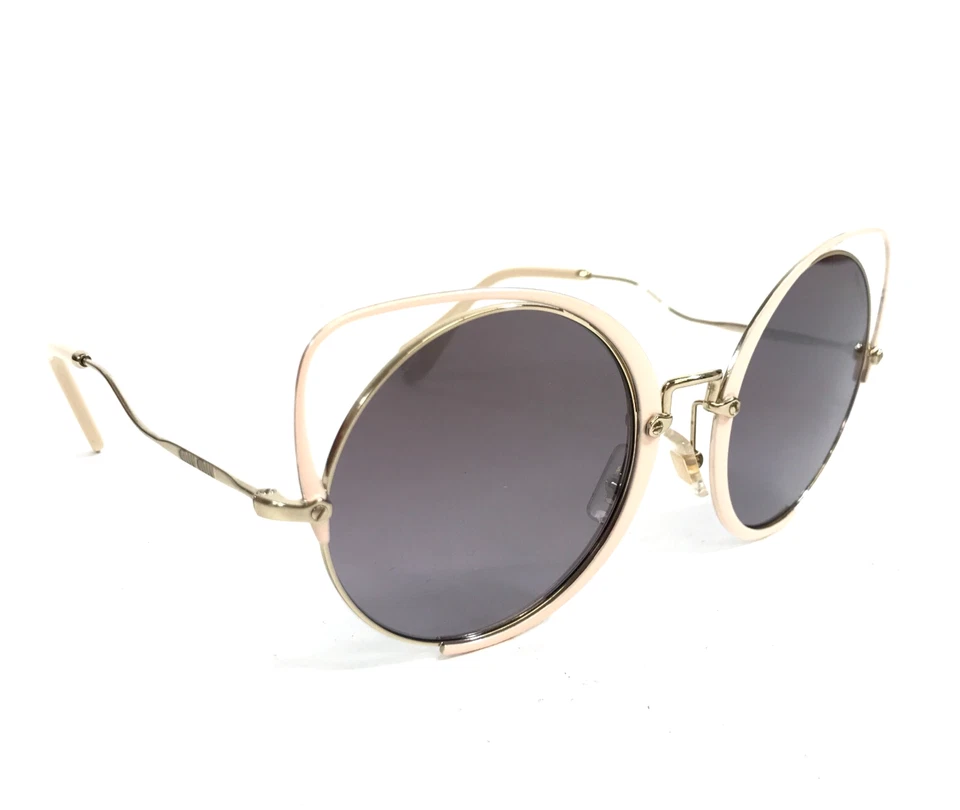 Gafas de sol Miu Miu SMU51T 4UD-085 monturas doradas nude con lentes espejadas moradas Foto 2 de 4