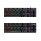 2x LED Gaming QWERTZ Tastatur Schwarz USB Keyboard Beleuchtet Deutsches Layout