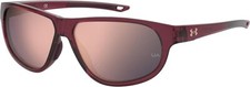 New Under Armour Women's Sunglasses Intensity IMM/0J Maroon/Rose Gold 59mm