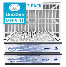 Trion Air Bear 259112-104 (3-Pack) - 16" x 20" x 5" Pleated Air Filter, MERV 11