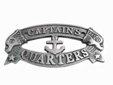 Captain Quarters Sign, Maritime Boat Plaque Sign, Captain Quarter Batch Sign