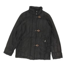 Fay Womens Black Quilted Jacket | Vintage High End Designer Coat Medium Vtg