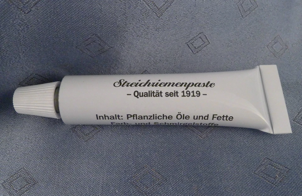 Herold Solingen TUBENPASTE WEIß für Hanfseite Streich/Abziehriemen Rasiermesser
