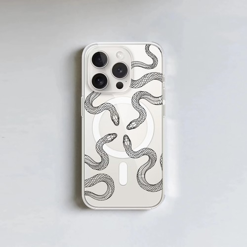 Samsung Black Snake Case For iPhone 7 8 X XR 11 12 13 14 15 16 17 Pro Max Plus - Picture 6 of 7