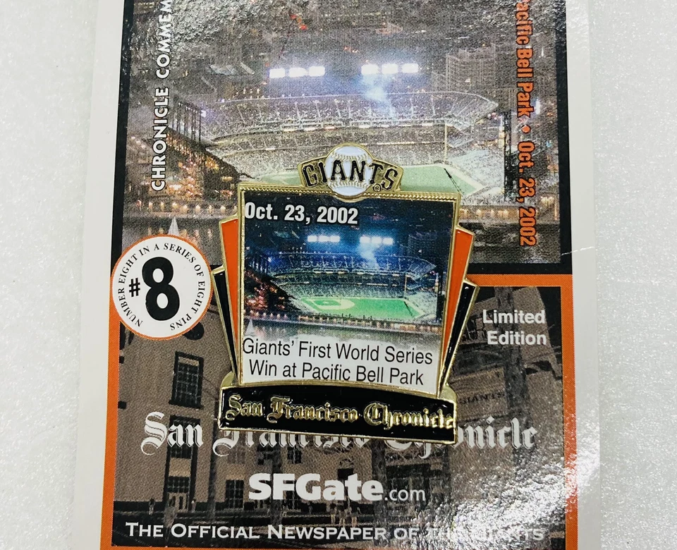 Rare 2002 SF Giants Unforgetable Season First World Series Win @ Pac Bell Pin 1 - Image 3 of 3