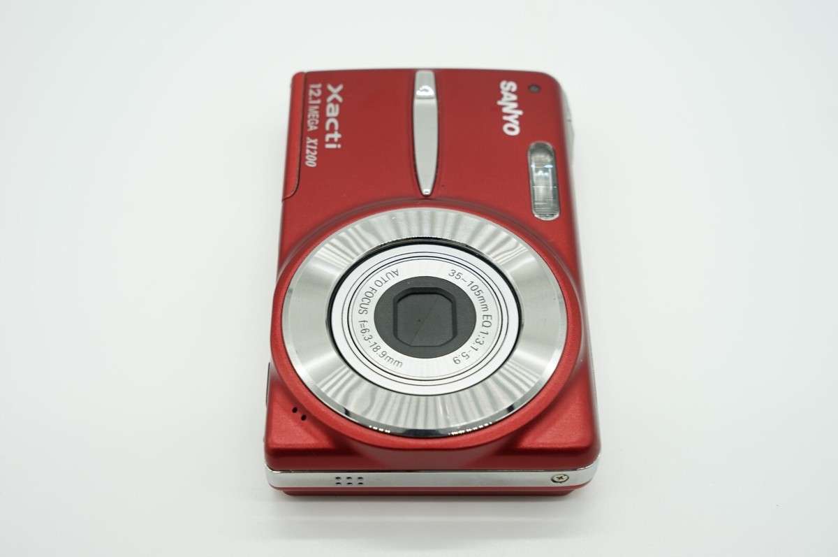 デジタルカメラ SANYO DSC-X1200 SANYO Xacti DSC-X1200 Red Compact Digital Camera 12.1MP From