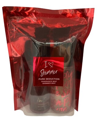 New Victoria's Secret Pure Seduction I Love Shimmer Fragrance Mist Gift Set