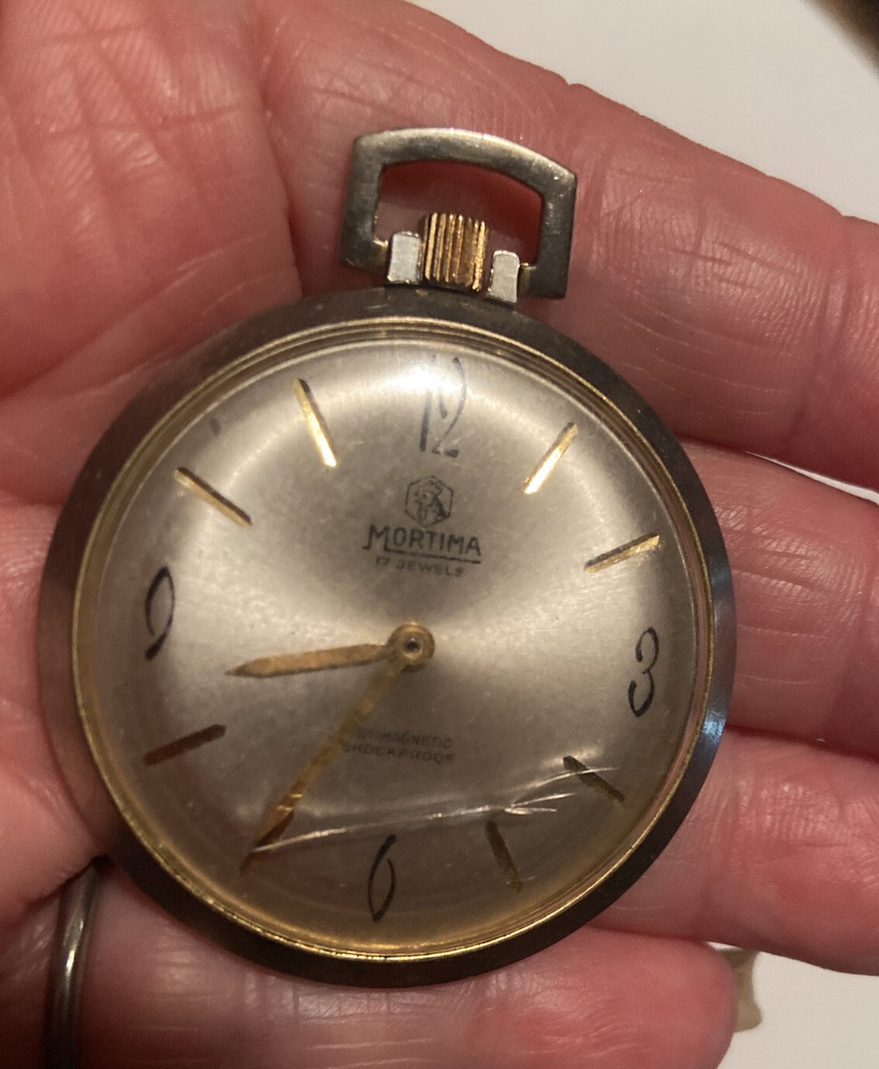 Vintage Mortima Automatic 17Jewel Pocket Watch Runs | eBay