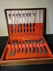 52 Piece Set Wallace Silverplate Hollywood Pattern Luxor Flatware C. 1937 + Box