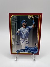 2024 Topps Series 1 - Samad Taylor - Red #'d 5/25 - 1989 On-Card Auto RC Rookie