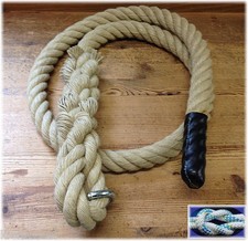 Klettertau 2,6 Meter Polyhanf 35mm Hangelseil, Kletterseil, Turnseil, Fitnesstau