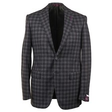Sartoria Partenopea Modern-Fit Layered Check Wool-Cashmere Sport Coat 40R Eu50