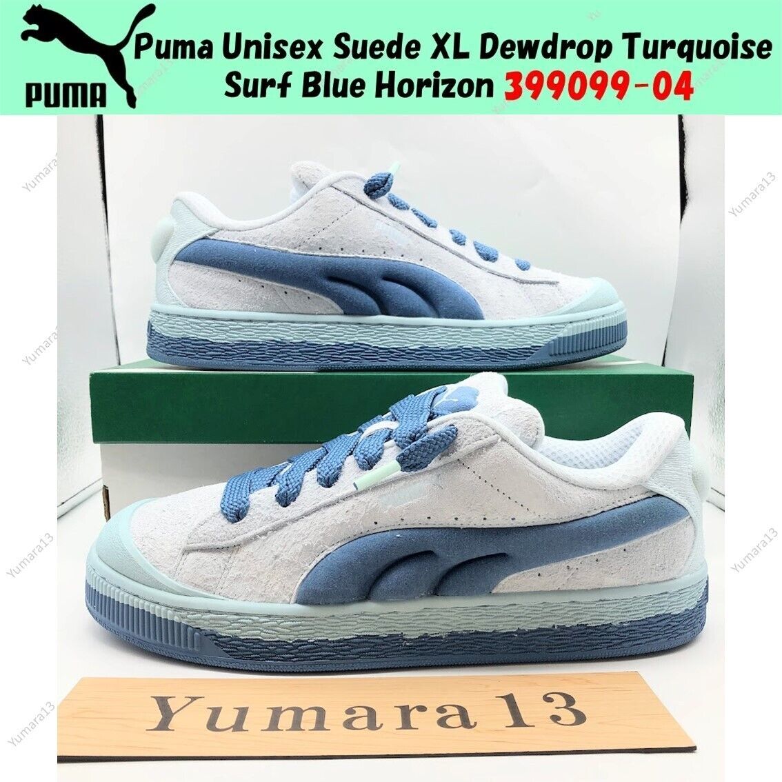Puma Unisex Suede XL Dewdrop Turquoise Surf Blue Horizon Puma Unisex Suede XL Dewdrop Turquoise Surf Blue Horizon