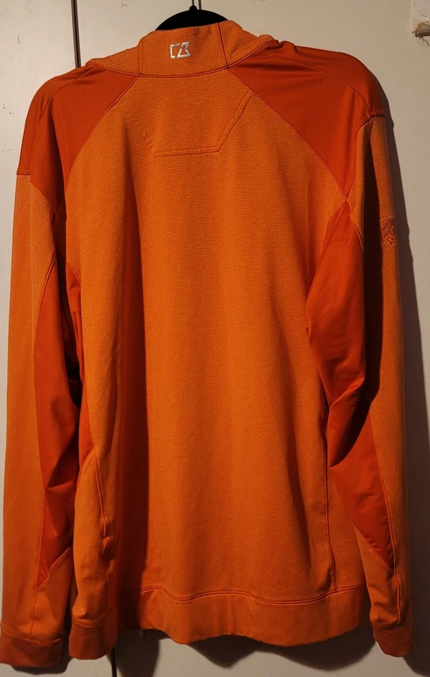 Pullover Cutter & Buck Performance CB DryTec drk naranja/ligero cuarto cremallera XL nuevo con etiquetas Foto 2 de 3
