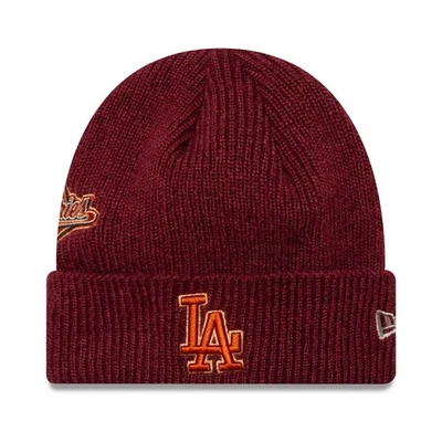 New Era Bonnet d'hiver WORLD SERIES Los Angeles Dodgers rust - Photo 1/2