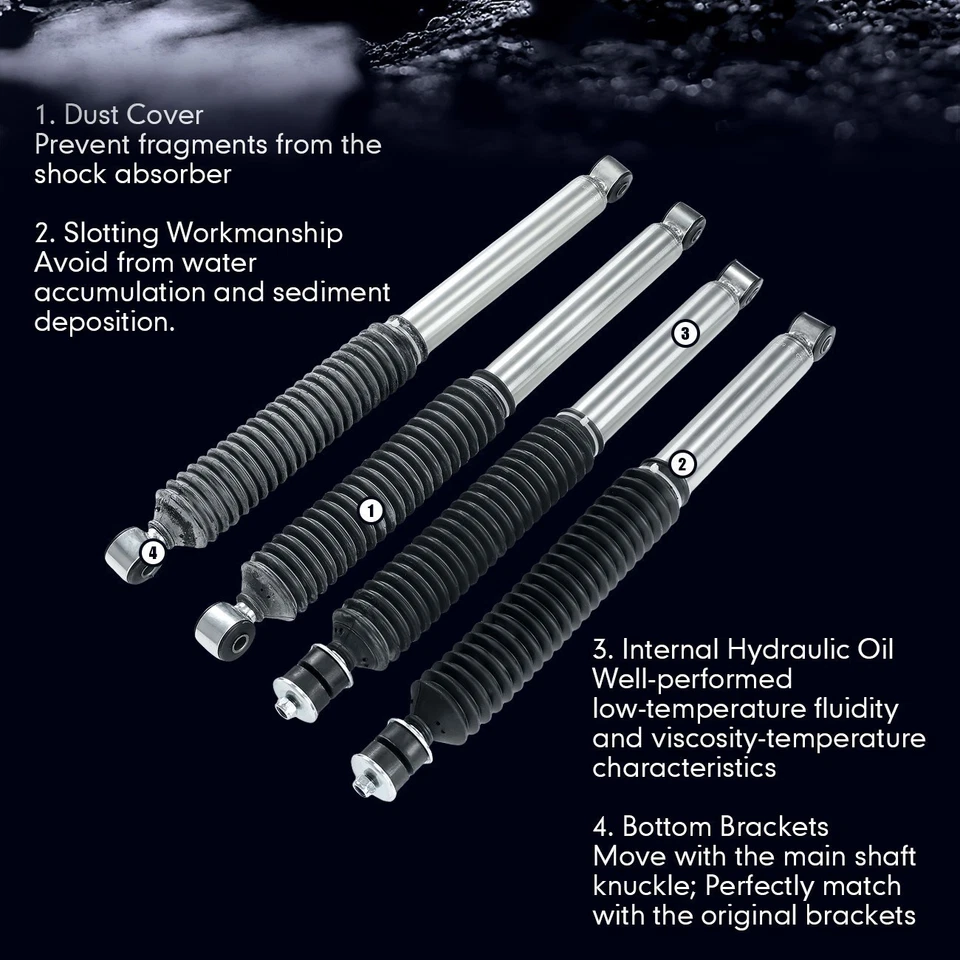 Amortecedores dianteiros e traseiros Bilstein B8 5100 4 para 94-13 Ram 2500 3500 2-2.5" elevador - Imagem 2 de 4