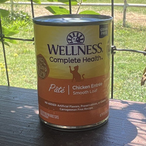 Wellness Complete Cat food. Empty can, manufacturing error.
