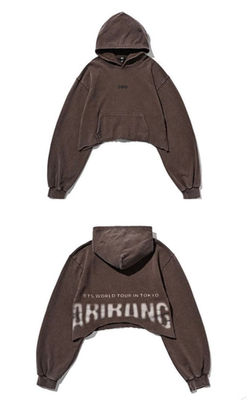 BTS Arirang Crop Hoodie Tokyo Brown L Size Japan Limited Edition