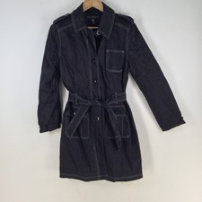 Apostrophe womens shirt dress 8 black long sleeve collar cotton blend 118258