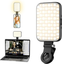 Selfie Light   Rechargeable Phone Light Clip with Digital Display, 3 Light Modes