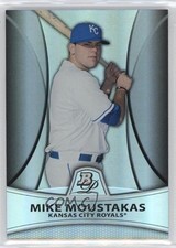 2010 Bowman Platinum Prospects Thick Stock Refractor 752/999 Mike Moustakas 0b3