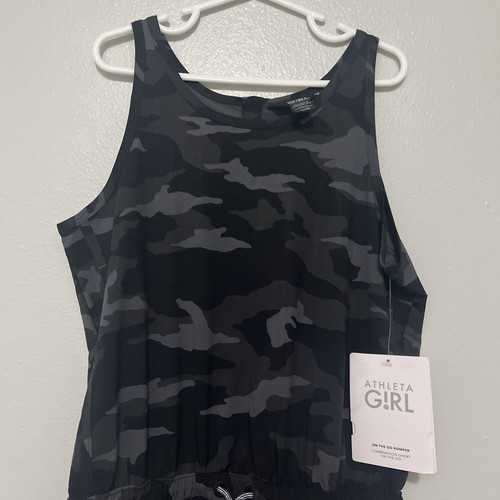 Girl’s Athleta Girl ‘On The Go’ Camo 1pc Romper Size L/12 - Picture 2 of 10