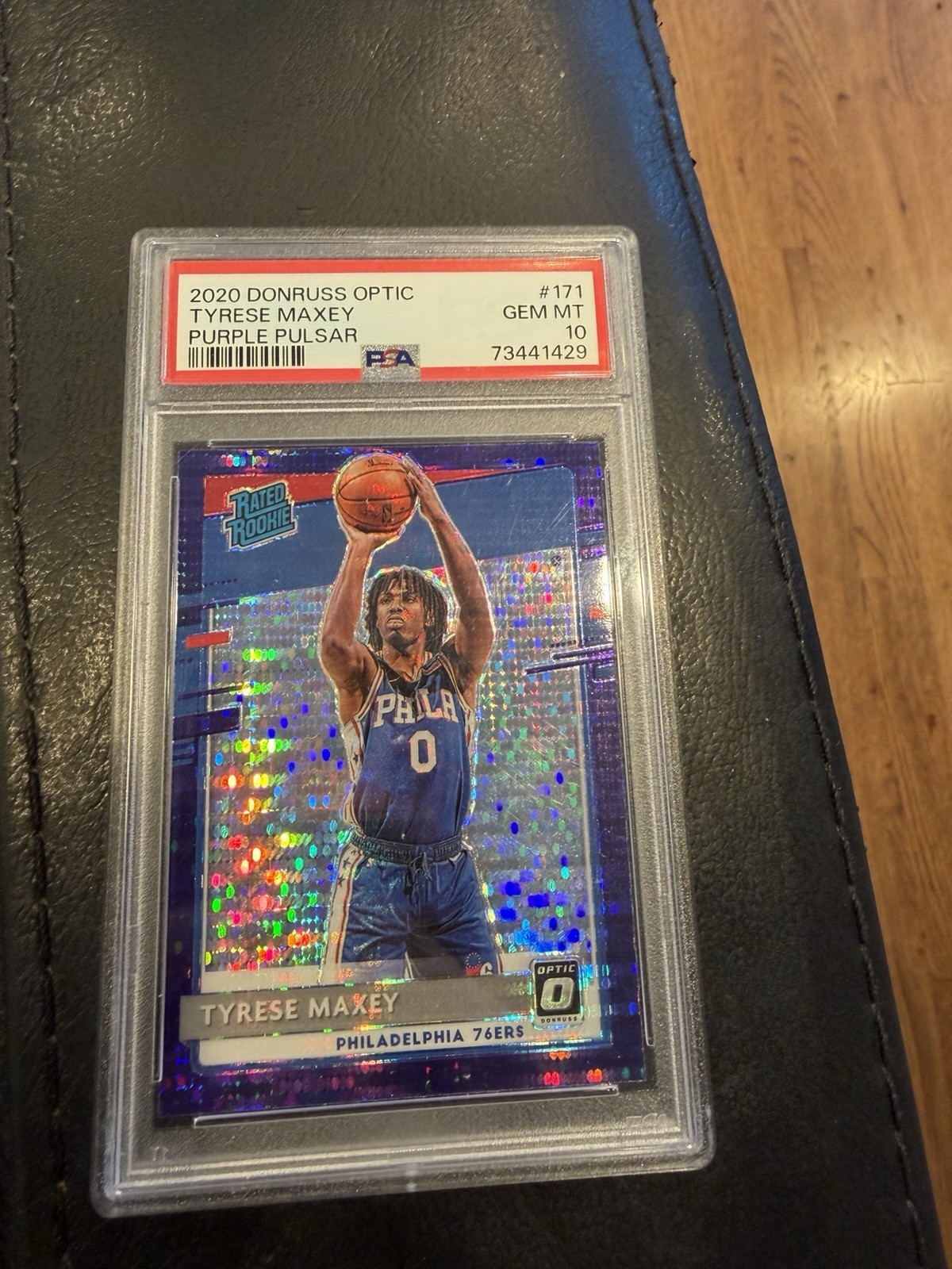 Tyrese Maxey 2020 Optic Purple Shock Rated Rookie #171 PSA 10 GEM MINT