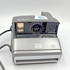 Polaroid One 600 Instant Film Camera Silver Folding Untested