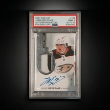 2021 UPPER DECK THE CUP JAMIE DRYSDALE 128 AUTOGRAPH PATCH PSA MINT 9
