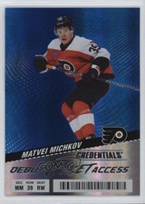 2024-25 Upper Deck Credentials Debut Ticket Access Blue /399 Matvei Michkov f6d