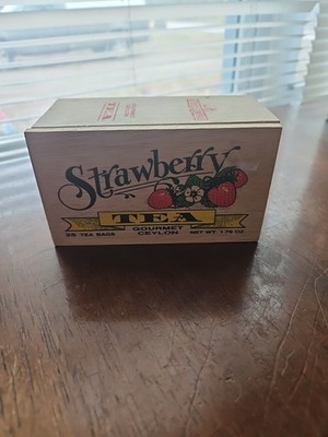 Fortunes  Tea Wooden Box Container Storage Strawberry