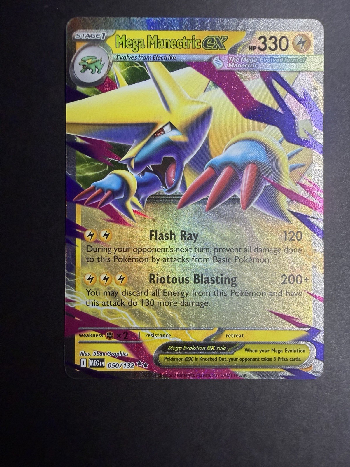 Mega Manectric Ex 050/132 Mega Evolution, Pokemon, MEG EN