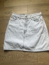 Levi's Womens 551 Light Wash Vintage Denim Skirt Relaxed Retro Size 14 30" .