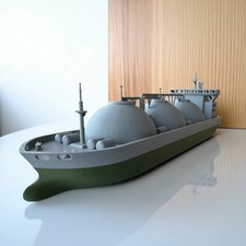 3D Printed LNG Carrier Ship 21cm Floating Toy Boat, Bath Water Play for Kids