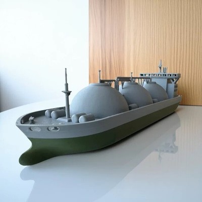3D Printed LNG Carrier Ship 21cm Floating Toy Boat, Bath Water Play for Kids