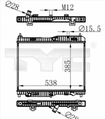 TYC Refroidisseur Du Moteur D'Eau pour Ford Ecosport Fiesta VII 1.0 Ecoboost - Photo 1/1