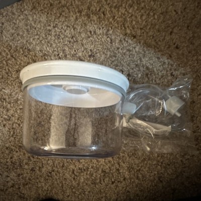Small KY-123 25oz Round Plastic Storage Container w/Vented Lid, Food Vacuum Seal