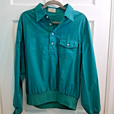 Vintage L.L. Bean Women's Green Windbreaker Jacket Small Rain Warm Freeport ME 