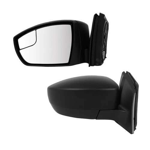 Side Mirrors Driver and Passenger Side Textured Black for 2012-2014 Ford Focus S