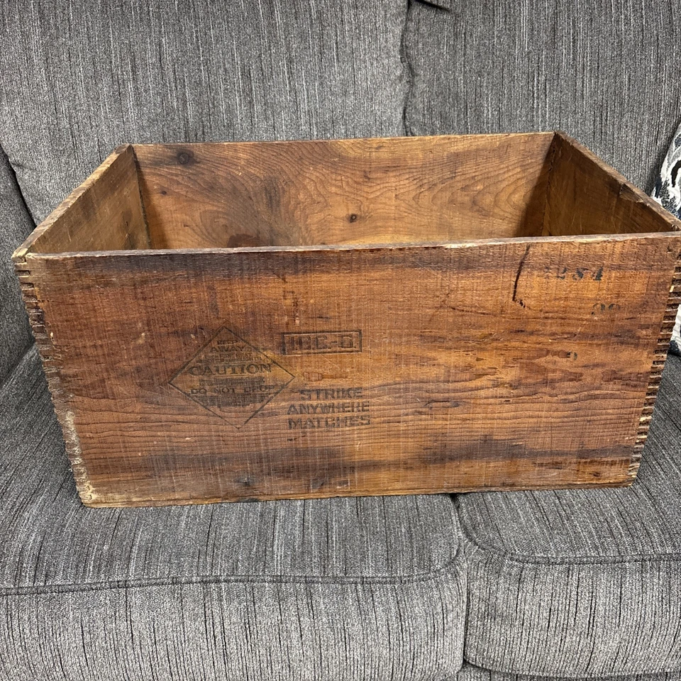 Large Vintage Wooden Crate A & P High Grade Matches The Great Atlantic & Pacific - Image 4 of 4