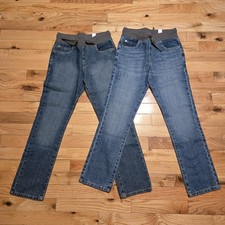 Children's Place Boys Pull On Jeans Lot Of 2 Size 10 Stretch Straight Fit NWT