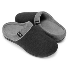 Orthopedic Slippers with Arch Support for Women Men 9 Women/8 Men Grey