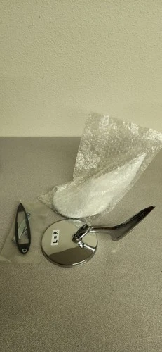 2 Round Bowtie Teardrop Door Side Mirror w/ Hardware For 1963-1964 Chevy IMPALA 