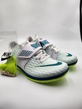 Mens Size 5 Nike High Jump Elite Track Spikes White Bright Spruce FZ9636-100 NEW